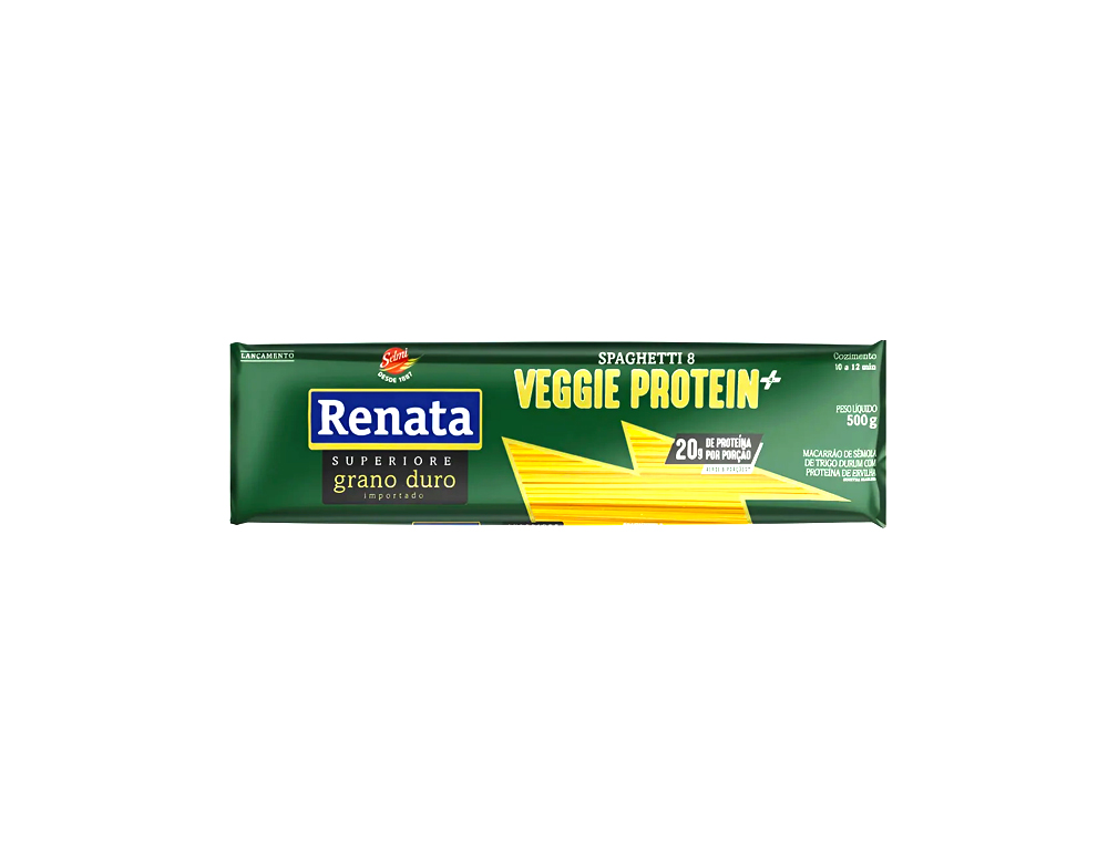 MACARRÃO ESPAGUETE Nº 8 GRANO DURO VEGGIE PROTEIN RENATA 500 G (FDO 24 PCT)